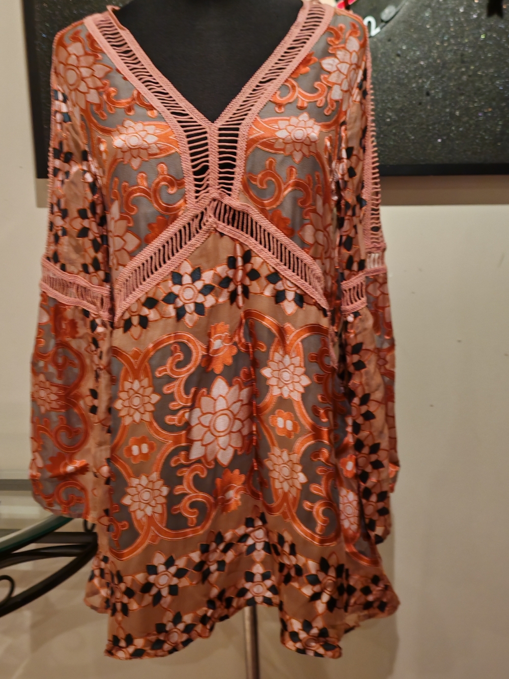 For Love & Lemons Juliet Dress - Maroon, sz Small 0185 - Picture 8 of 17